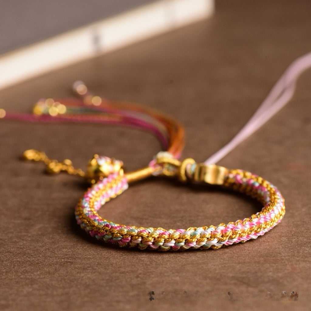 Handmade Tibetan Lucky Knot String โ Necklace or Bracelet for Pendants