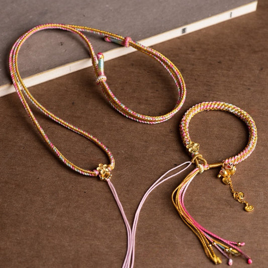 Handmade Tibetan Lucky Knot String – Necklace or Bracelet for Pendants