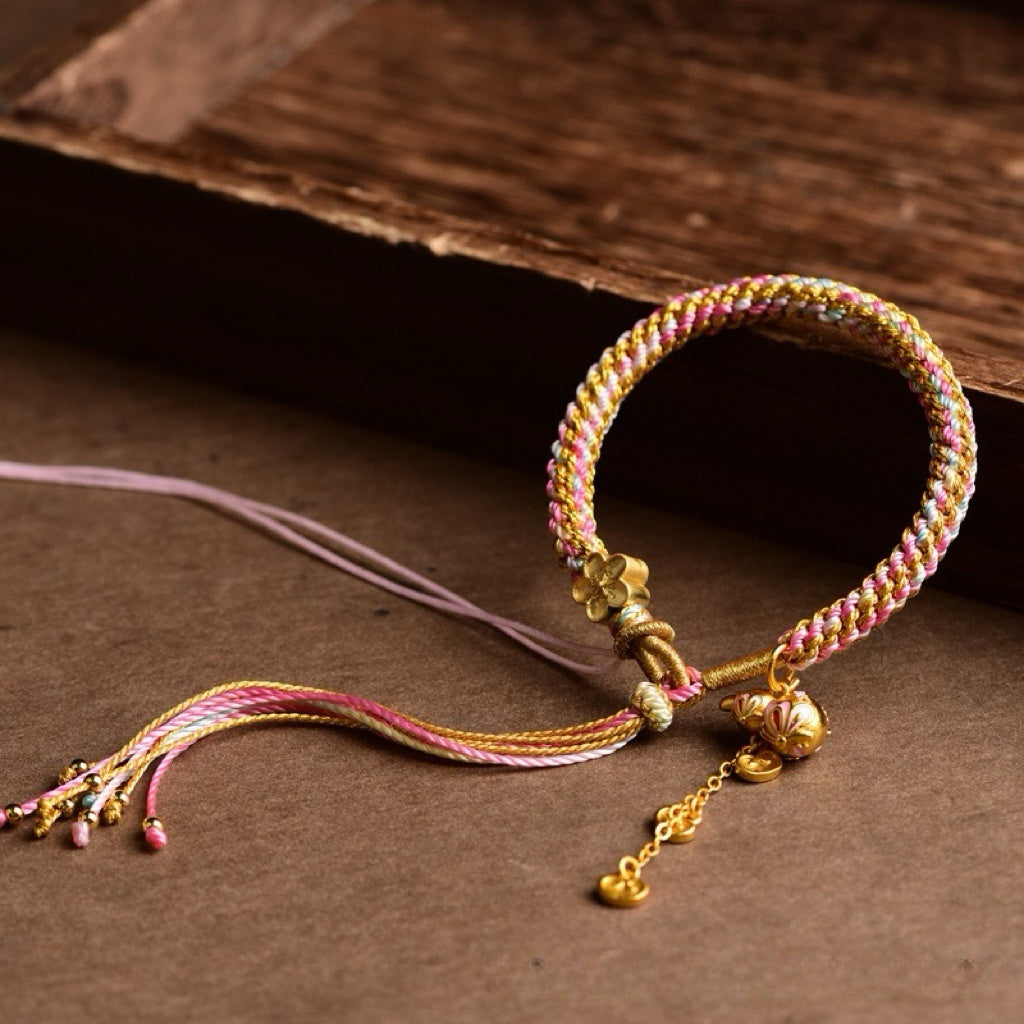 Handmade Tibetan Lucky Knot String – Necklace or Bracelet for Pendants