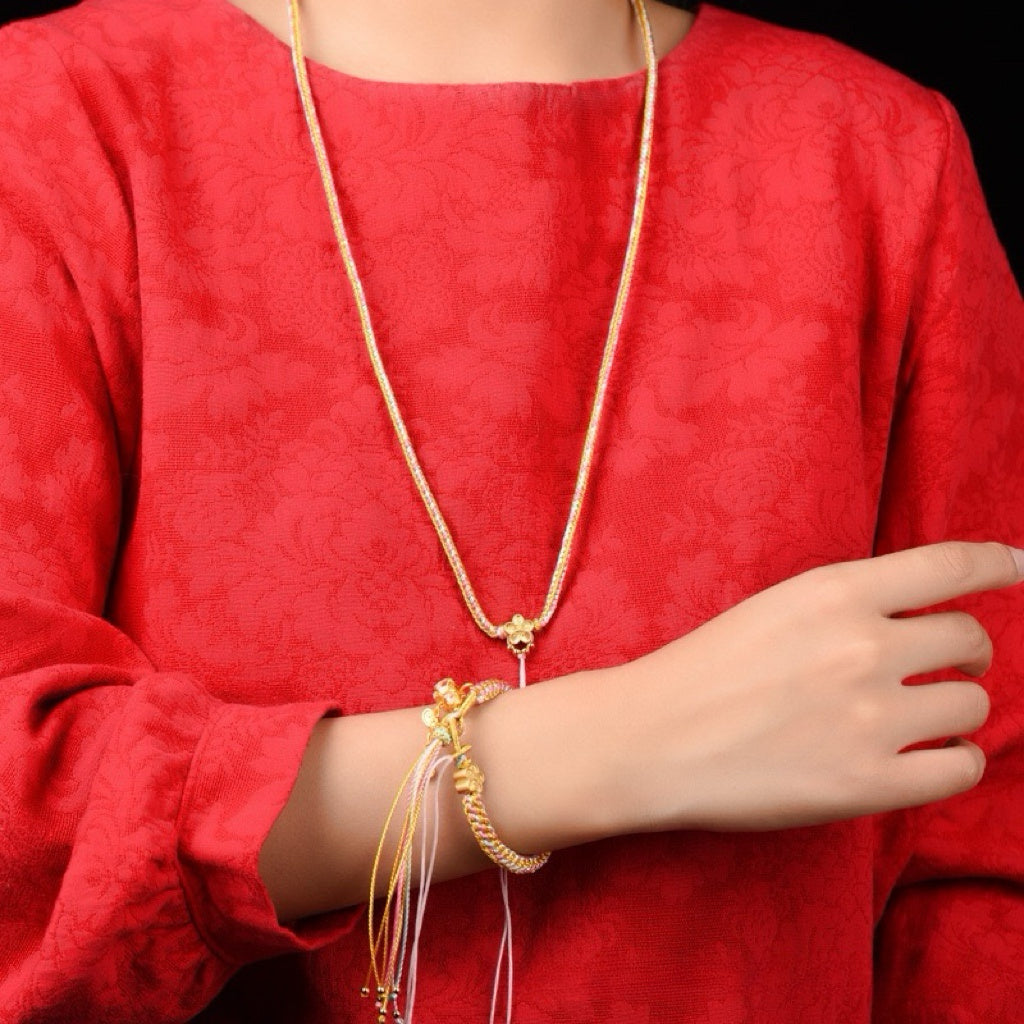 Handmade Tibetan Lucky Knot String – Necklace or Bracelet for Pendants
